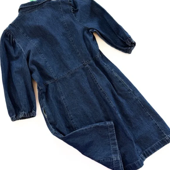 Gap Dress Womens Medium Denim Button Front Dark Wash New - Picture 7 of 7